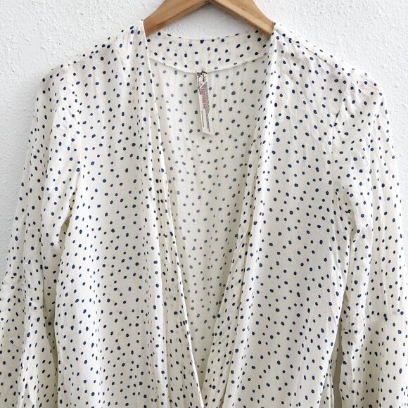 FREE PEOPLE Makin Waves Polka Dot Bodysuit Size Small - Picture 4 of 11